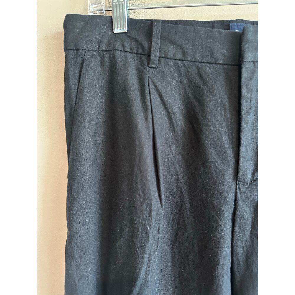 Gap 365 TALL Low Rise Linen Blend Trousers Pants Black 10 713962 NEW - Picture 4 of 12